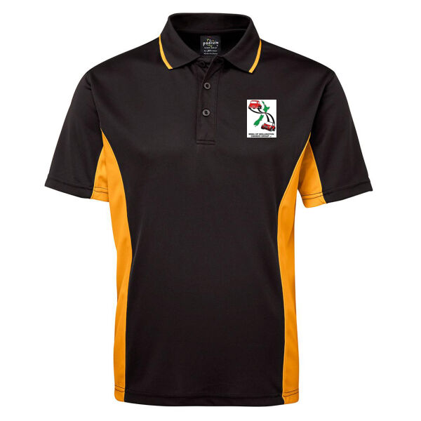 MOWOG Club Polo 1 - Black On White Logo Thumbnail